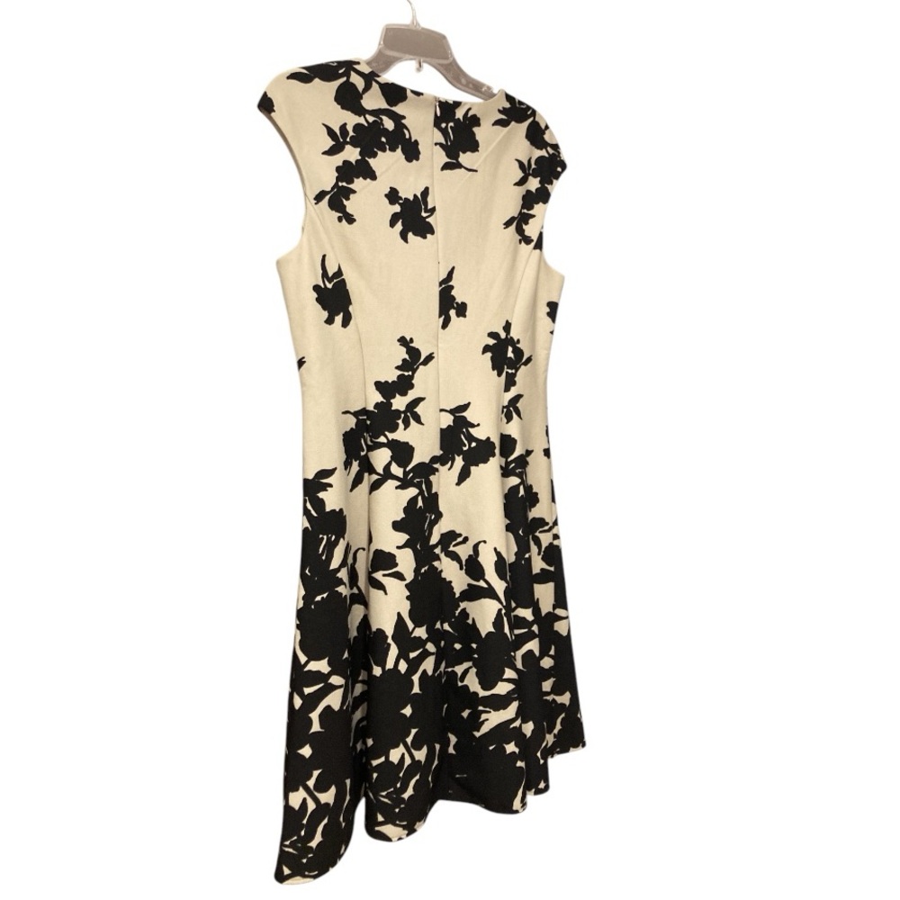 London Style Black and Cream Midi Dress - Picture 6 of 12